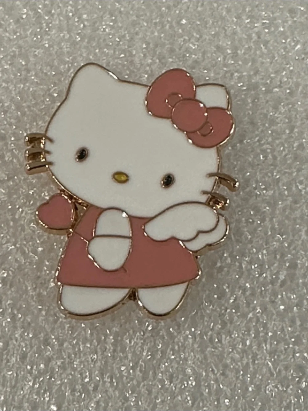 Hello Kitty Pink and White Enamel Kids Pin by Hello Kitty